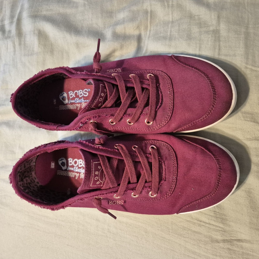 Skechers Bobs Shoes - Burgundy